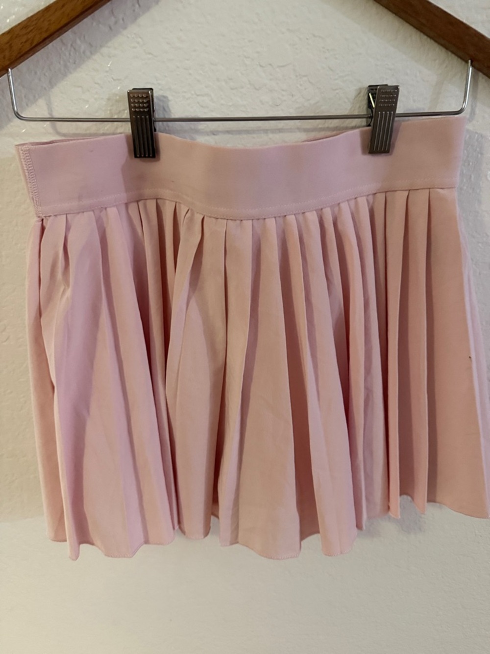 TNA Pink Pleated Skater Mini Skirt